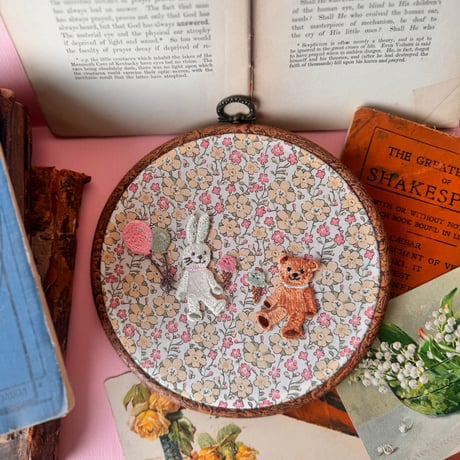 クマのLouis（ルイ）くん/刺繍アイロンワッペン
