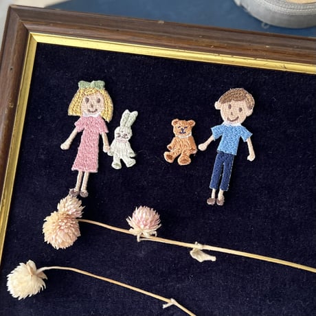 ルイくんのぬいぐるみ /2枚セット/刺繍アイロンワッペン