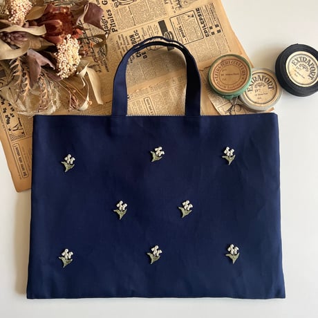 小さなすずらん/２枚セット/刺繍アイロンワッペン