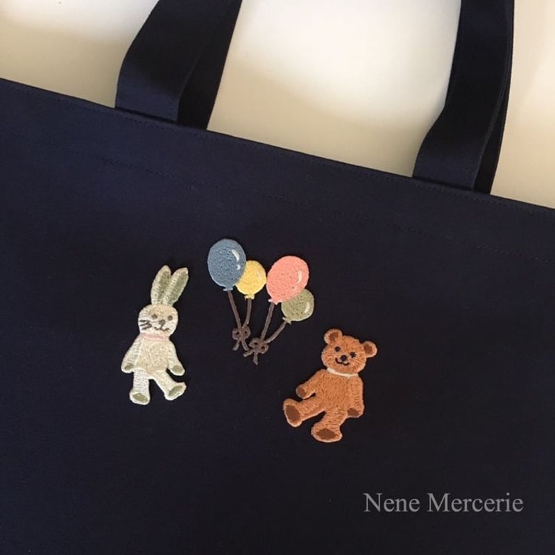 風船/ブルー/刺しゅうアイロンワッペン | ネネメルスリー