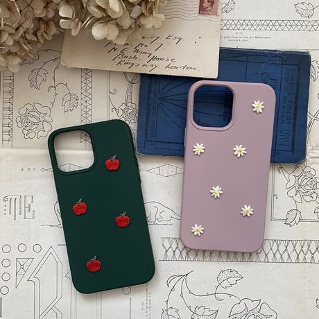 マーガレットのお花/3枚セット/刺繍アイロンワッペン
