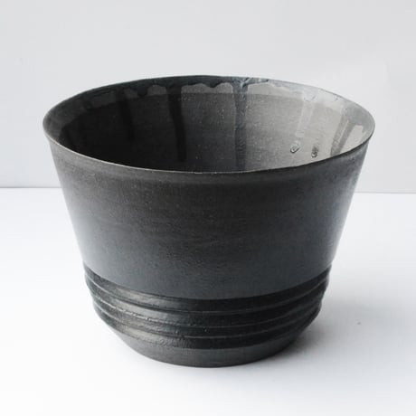 <ceramic pot ＞ SHARP EDGE  Matt Black type+drip_SH_D