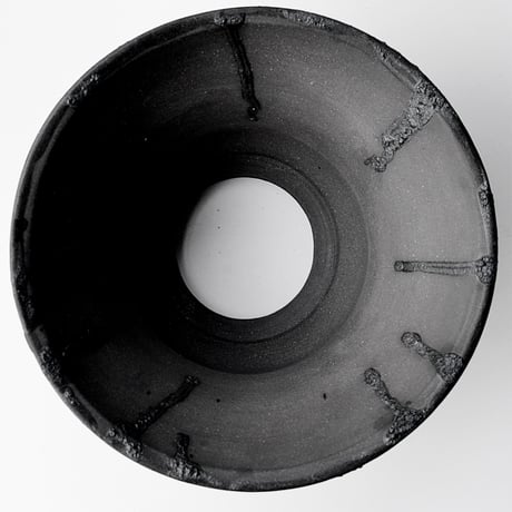 ＜ceramic pot ＞ GRAFFITI  Matt Black type_UC01