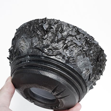 <ceramic pot ＞ SHARK  Matt Black type+drip_ZR_06