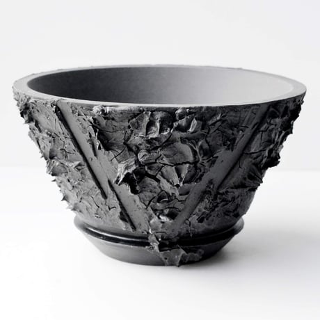 ＜ceramic pot ＞√ROOT   MattBlack type__LF09