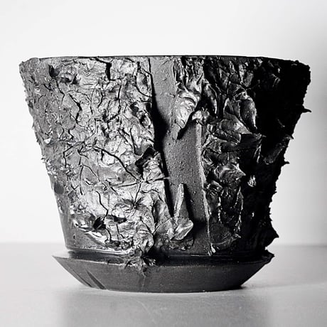 ＜ceramic pot ＞√ROOT   MattBlack type__LF04