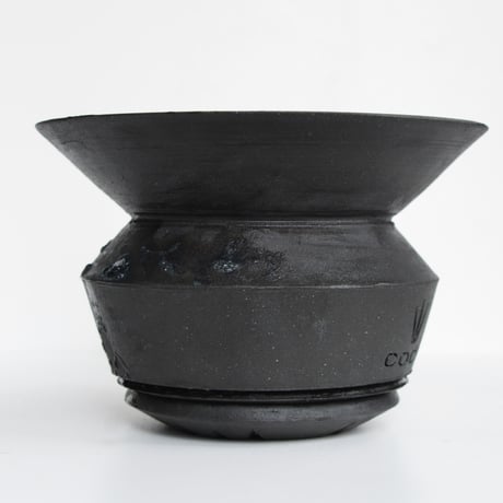 ＜ceramic pot ＞ GRAFFITI  Matt Black type_GA01