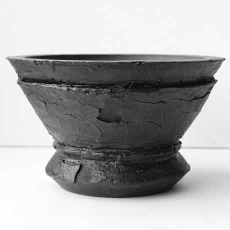 ＜ceramic pot ＞ INFLUX  Matt Black type  022