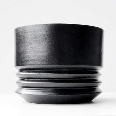 ＜ceramic pot ＞LOOP  Matt Black type_GJ01