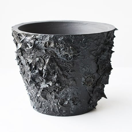 ＜ceramic pot ＞ SHARK  Matt Black type_WJ04