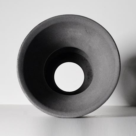 ＜ceramic pot ＞LOOP  Matt Black type_MK014