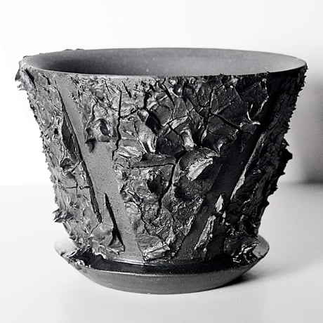 ＜ceramic pot ＞√ROOT   MattBlack type__LF04