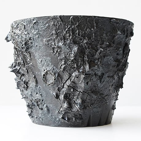 ＜ceramic pot ＞ SHARK  Matt Black type_WJ04