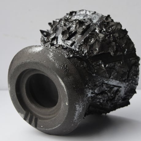 ＜ceramic pot ＞THUNDER   Metallic type  030