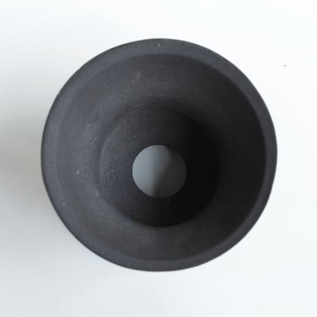 <ceramic pot ＞ SHARP EDGE  Matt Black type+drip_ZR_01
