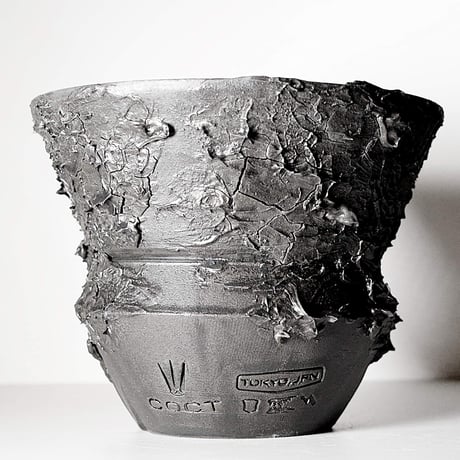 ＜ceramic pot ＞√ROOT   MattBlack type__GJ010