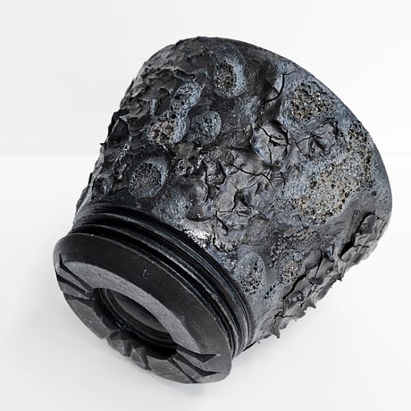<ceramic pot ＞ SHARK  Matt Black type+drip_ZR_04