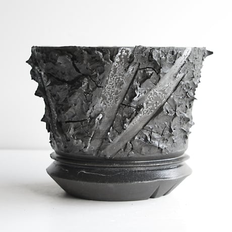 ＜ceramic pot ＞√ROOT   MattBlack type_PMK08