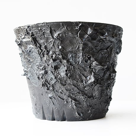 ＜ceramic pot ＞ SHARK  Matt Black type_WJ04