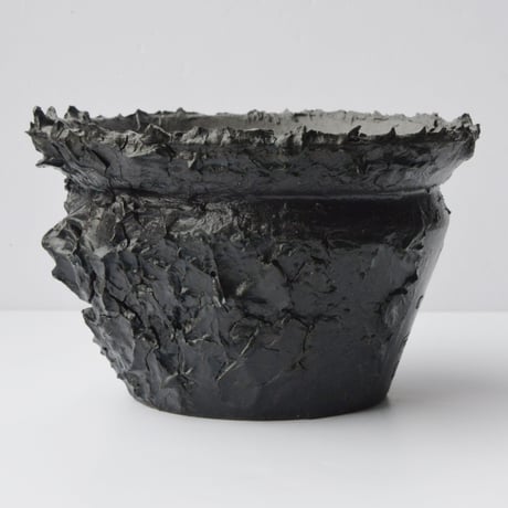 ＜ceramic pot ＞ SHARK  Matt Black type  SD
