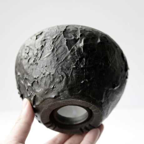 ＜ceramic pot ＞ INFLUX  Matt Black type I01