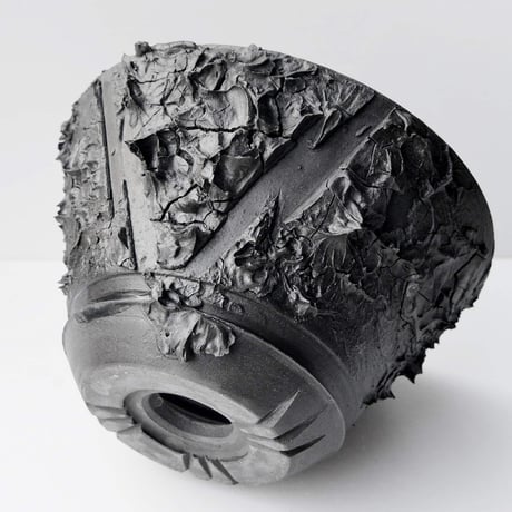 ＜ceramic pot ＞√ROOT   MattBlack type__LF09
