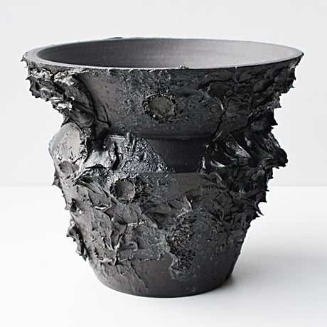 ＜ceramic pot ＞ SHARK  Matt Black type_PH07