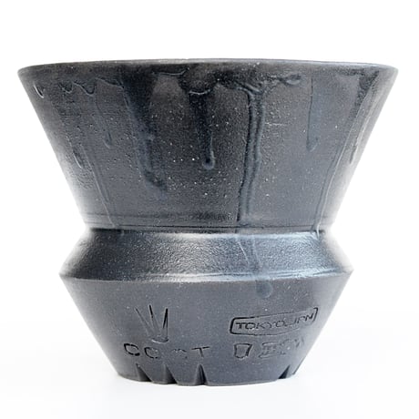 ＜ceramic pot＞SHARP EDGE Matt Black type_KL09
