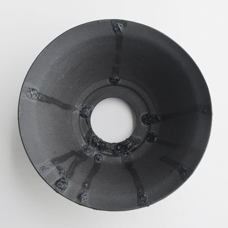 ＜ceramic pot ＞ GRAFFITI  Matt Black type_UK05