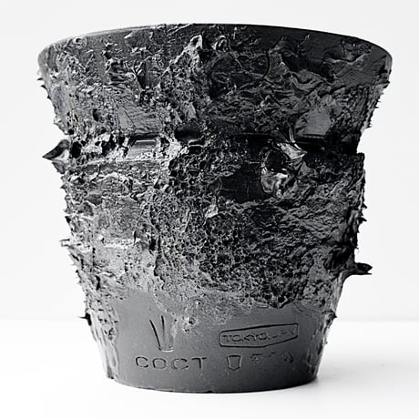 ＜ceramic pot ＞√ROOT   MattBlack type__ST_08