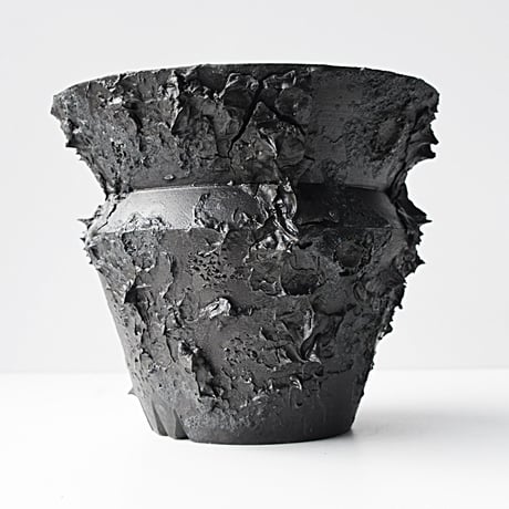 ＜ceramic pot ＞ SHARK  Matt Black type_PH07