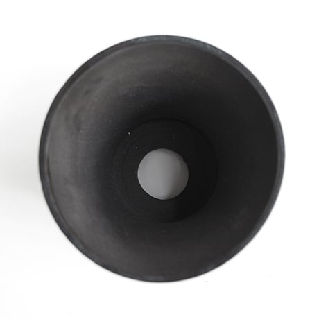 ＜ceramic pot ＞ GRAFFITI  Matt Black type_GA02