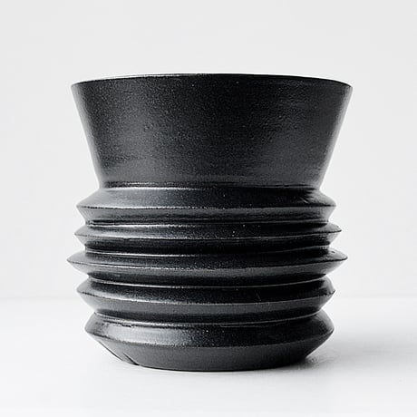 ＜ceramic pot ＞LOOP  Matt Black type_MK010