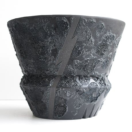 ＜ceramic pot ＞√ROOT MattBlack_UK02