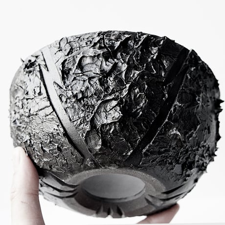 ＜ceramic pot ＞√ROOT   MattBlack type__ST_07
