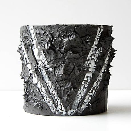 ＜ceramic pot ＞√ROOT   MattBlack type_VCU02