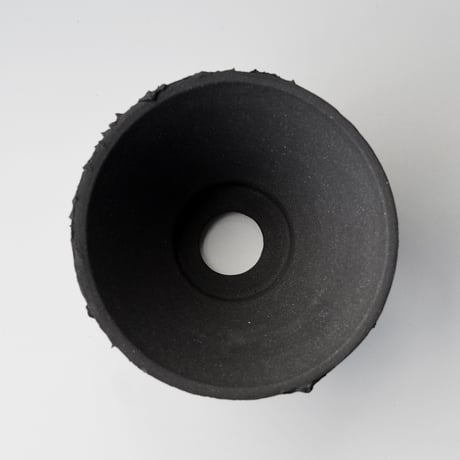 ＜ceramic pot ＞ SHARK  Matt Black type_MO01