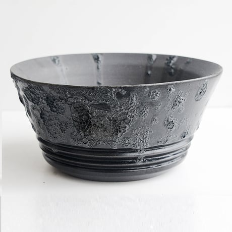 ＜ceramic pot ＞ GRAFFITI  Matt Black type_UK05