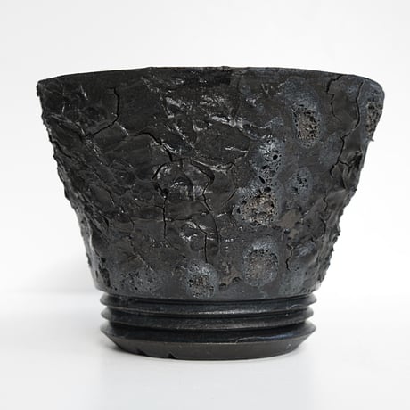 <ceramic pot ＞ SHARK  Matt Black type+drip_ZR_04