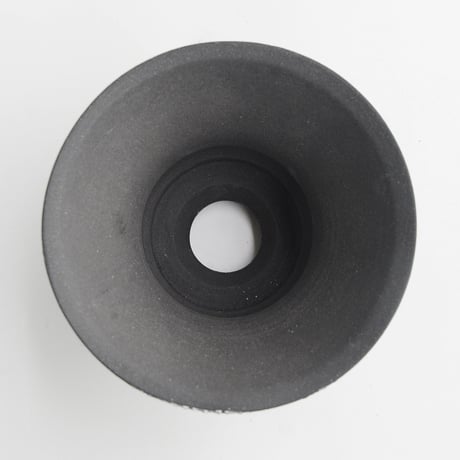 ＜ceramic pot ＞√ROOT MattBlack+W type_UK04