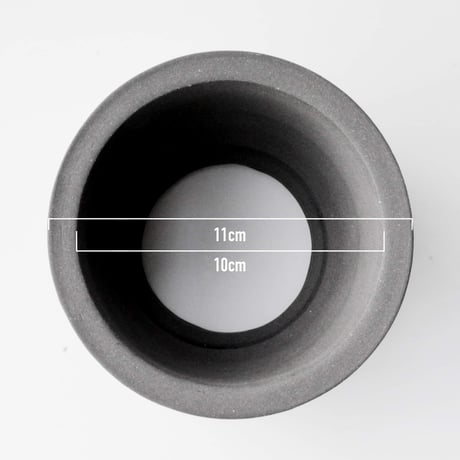 ＜ceramic pot ＞LOOP  Matt Black type_GJ03