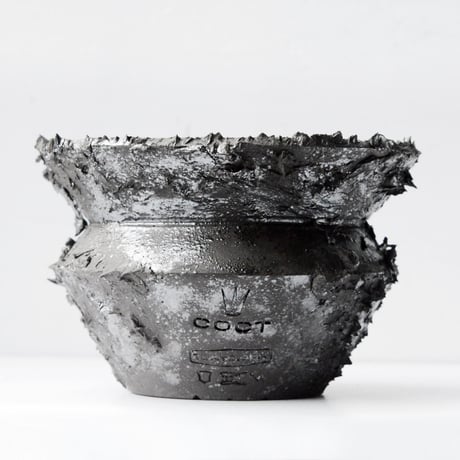 ＜ceramic pot ＞√ROOT   Metallic type +drip+Secret logo_C