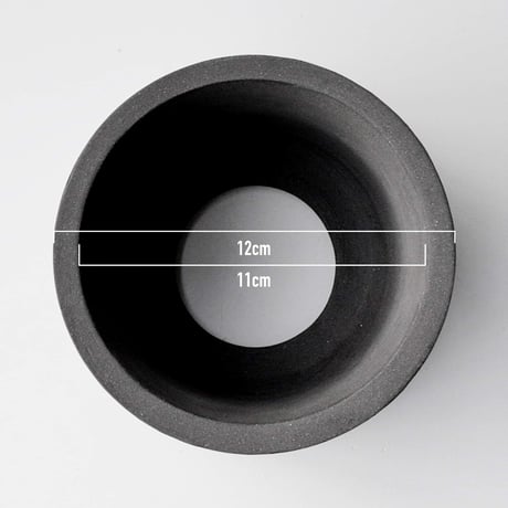 ＜ceramic pot ＞LOOP  Matt Black type_GJ06