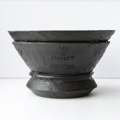 ＜ceramic pot ＞ INFLUX  Matt Black type  022