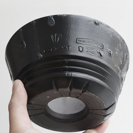 ＜ceramic pot ＞ GRAFFITI  Matt Black type_UK05