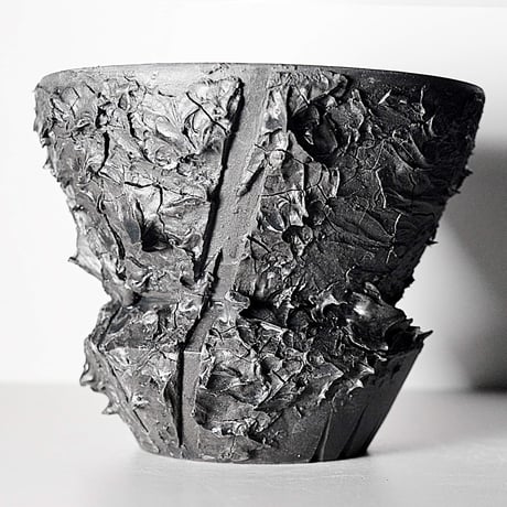 ＜ceramic pot ＞√ROOT   MattBlack type__LF01