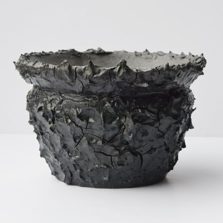 ＜ceramic pot ＞ SHARK  Matt Black type  SD