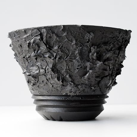 ＜ceramic pot ＞ SHARK  Matt Black type_MO01