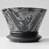 ＜ceramic pot ＞√ROOT MattBlack+W type_UC02