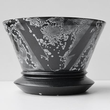 ＜ceramic pot ＞√ROOT MattBlack+W type_UC02